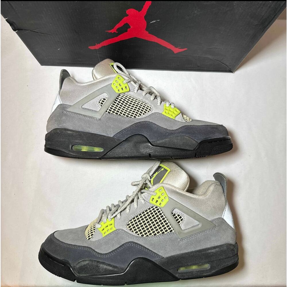 Size 11.5 - Nike Air Jordan 4 Retro SE Neon 95 Men's Shoes Ships Now - Picture 2 of 9
